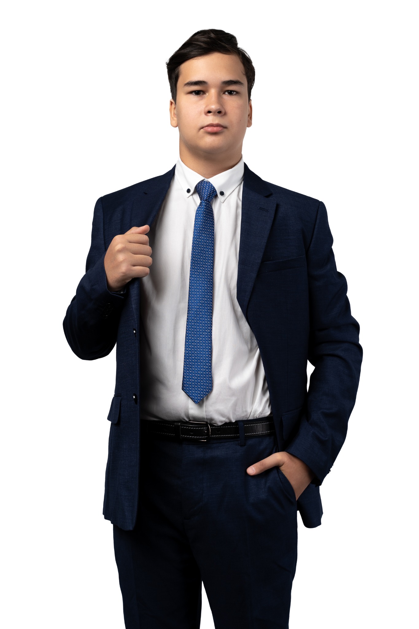 Синий галстук Stilmark с костюмом